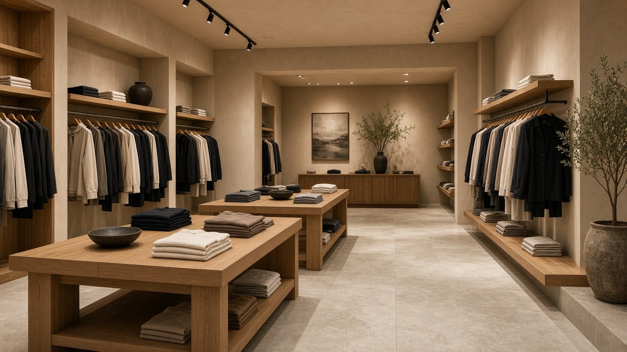 Retail store interior in Hosur with a clear path for customers